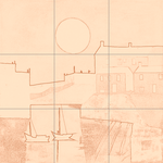 Sepia sketch with grid