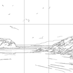 Line drawing with grid