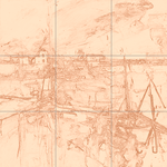 Sepia sketch with grid