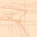 Sepia sketch with grid