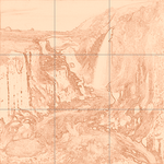 Sepia sketch with grid