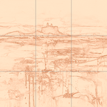 Sepia sketch with grid