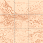 Sepia sketch with grid