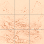 Sepia sketch with grid