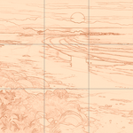 Sepia sketch with grid