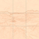 Sepia sketch with grid