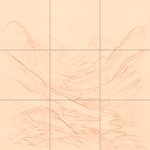 Sepia sketch with grid