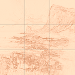 Sepia sketch with grid