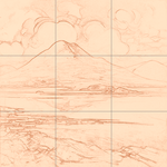 Sepia sketch with grid