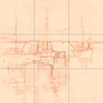 Sepia sketch with grid