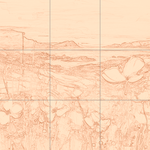 Sepia sketch with grid