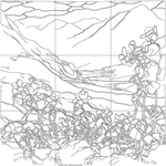 Line drawing with grid