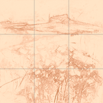 Sepia sketch with grid