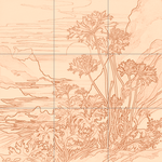 Sepia sketch with grid