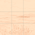 Sepia sketch with grid