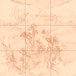 Sepia sketch with grid