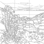 Line drawing with grid