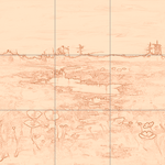 Sepia sketch with grid