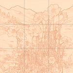 Sepia sketch with grid