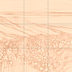 Sepia sketch with grid