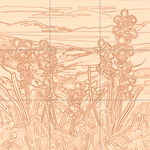 Sepia sketch with grid