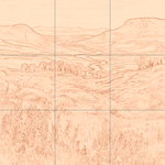 Sepia sketch with grid