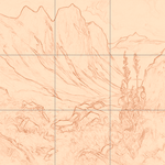 Sepia sketch with grid