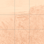 Sepia sketch with grid