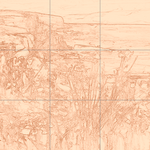 Sepia sketch with grid