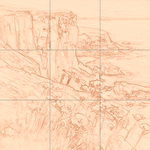 Sepia sketch with grid