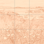 Sepia sketch with grid