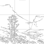 Line drawing with grid