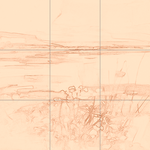 Sepia sketch with grid