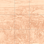 Sepia sketch with grid