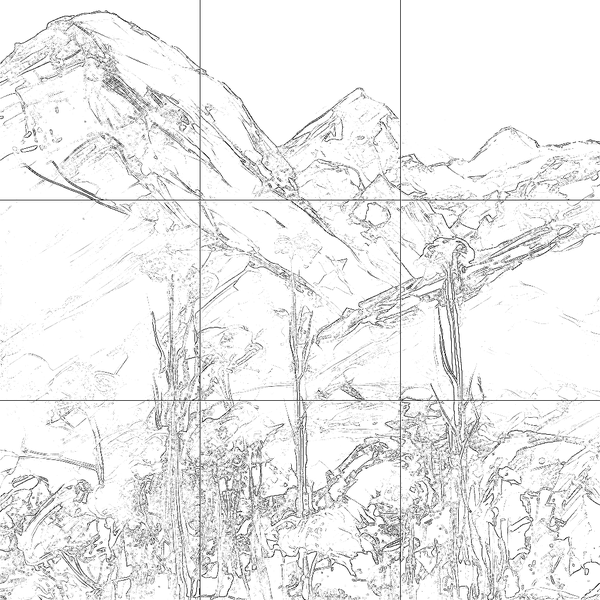 Sketch with grid