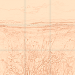 Sepia sketch with grid