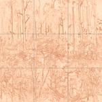 Sepia sketch with grid