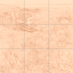 Sepia sketch with grid