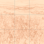 Sepia sketch with grid