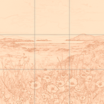 Sepia sketch with grid