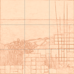 Sepia sketch with grid