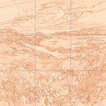 Sepia sketch with grid