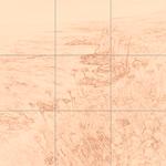 Sepia sketch with grid