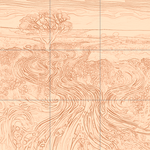 Sepia sketch with grid