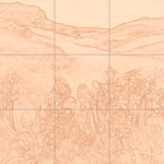 Sepia sketch with grid