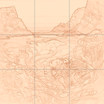 Sepia sketch with grid