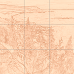 Sepia sketch with grid