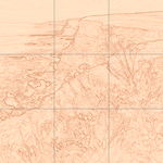 Sepia sketch with grid