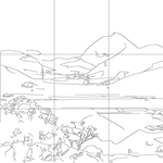 Line drawing with grid