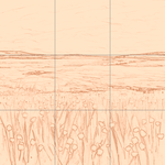 Sepia sketch with grid